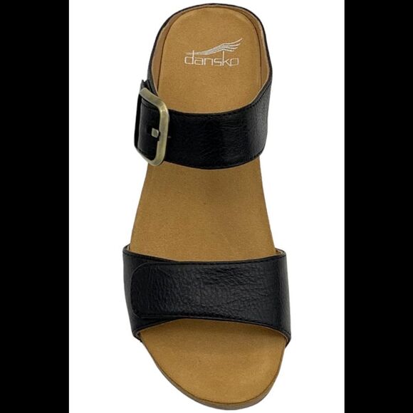 Dansko Tanya Slip-On Wedge Sandal Black - Medium - Picture 2 of 3